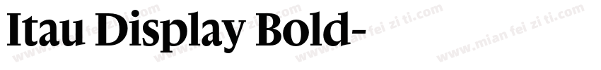 Itau Display Bold字体转换
